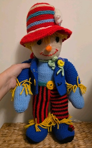 Lovely hand knitted scarecrow - lovely,