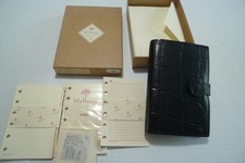 MULBERRY -  POCKET BOOK AGENDA- MADE @ UK - BLACK CONGO LEATHER - NEW OLD STOCK