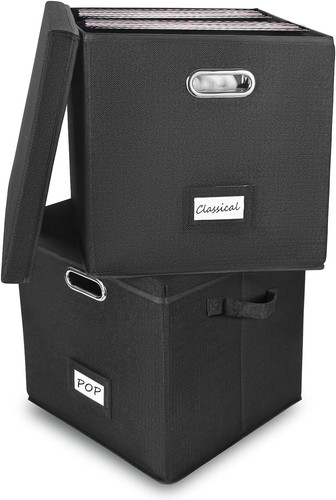 Vinyl record storage box - record,