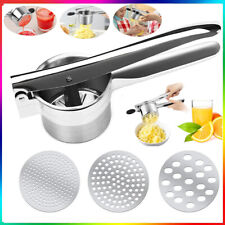Heavy Duty Steel Potato Ricer Puree Masher Juicer Vegetable Fruit Press Maker UK