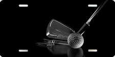 Golf club ball silver black