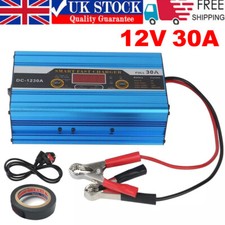 12V 30A Leisure LCD Battery Charger For Caravan Campervan Marine Motorhome Boat