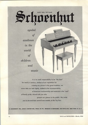 1956 paper schoenhut toy - paper,