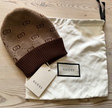 GUCCI Baby Wool Hat beige GG Monogram pattern NEW with tags and dust bag SIZE S