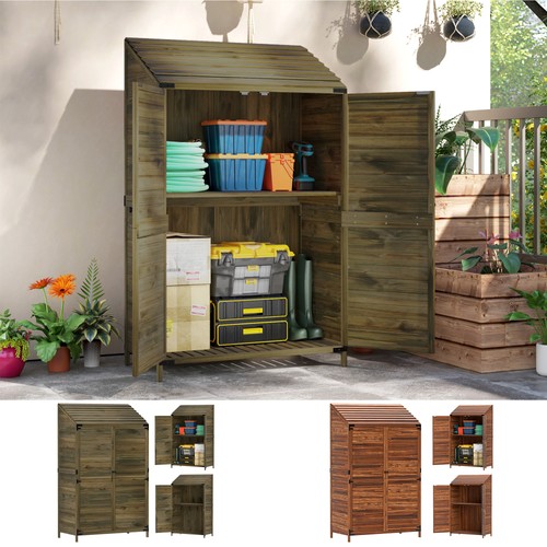 Wooden garden tool shed - wooden,