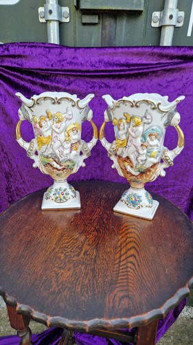 Pair vintage alcobaca - pair,