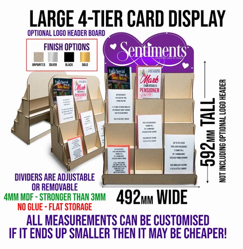 Card display stand tier easy - display,