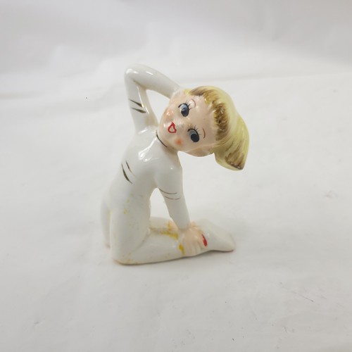 Vintage ceramic cheer - vintage, gymnast