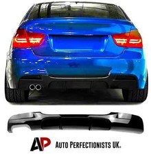 BMW 3 Series E90 E91 Gloss Black Rear Valance Diffuser Spoiler Splitter M Sport