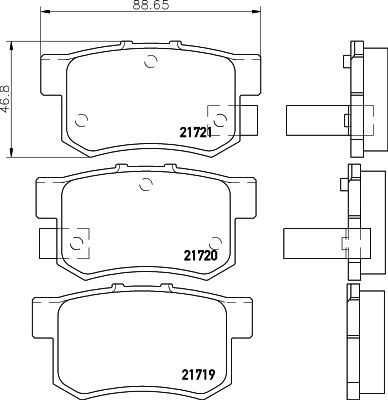 Don rear brake pad - don,