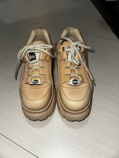 Buffalo London Leather Chunky Platform Sneakers, Nude Pink, Size 38