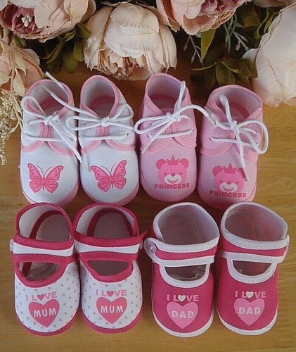 Baby pram shoes canvas - canvas, girl
