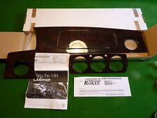 ROKEE NOS CLASSIC MINI CLUBMAN BURR WALNUT VENEER LHD 3 PIECE DASHBOARD 1970-