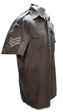 British Army Shirt Stone Short SLeeve Jump Wings with Sergeant Stripes 39cm
