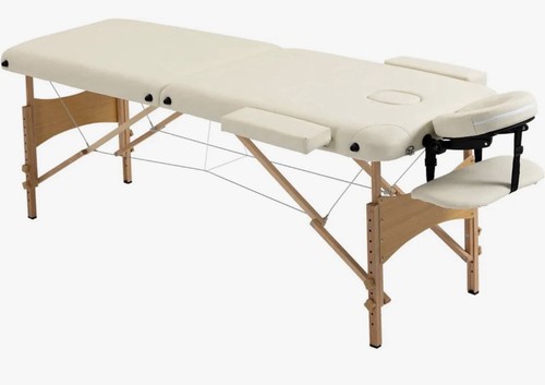 Massage table bed - bed, cream