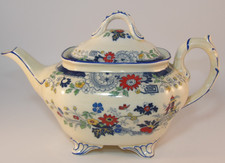 Coalport Kings Ware Canton Blue Edge 2 Pint Teapot c1920s VGAC