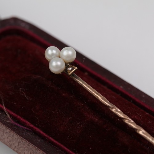 Gold pin diamond - diamond, l5.5cm