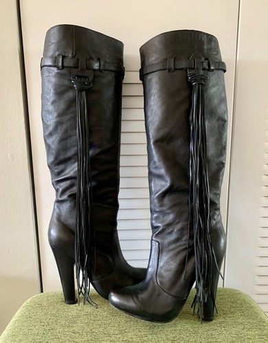 Bebe black leather - bebe, high