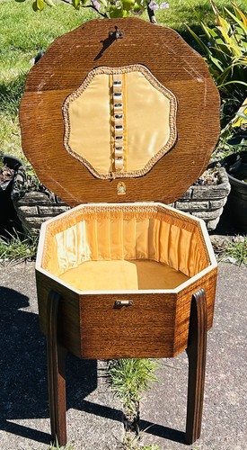 Vintage art deco sewing box - art,