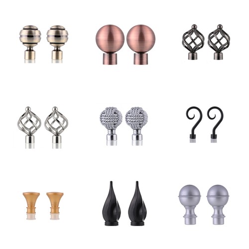 19mm curtain pole ends finials - pole,