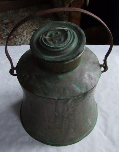 Copper antique milk jug soup - copper, jug/soup