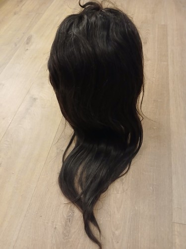 Real hair wig black - 30",