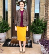 H&M TRENDY CHECK ELBOW PATCH