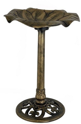 Garden leaf bird bath - leaf,