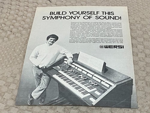 Keyboard organ advert - keyboard, 11x8"