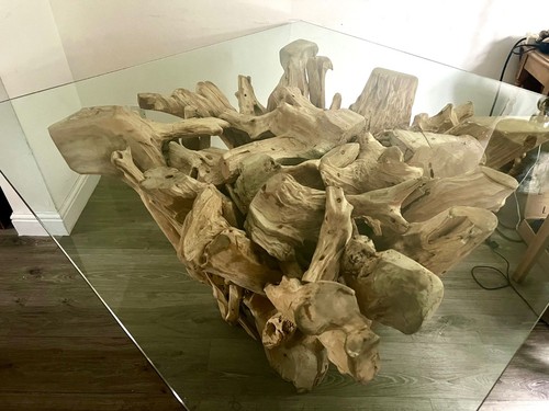 Teak root dining table - root, 1.2m