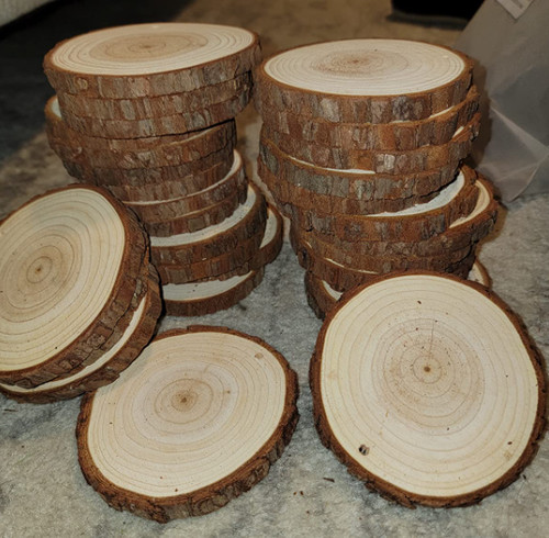 Wood slices 60pcs - wood, slice