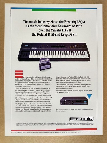 1987 ensoniq esq synthesizer - ensoniq,
