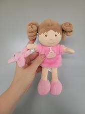 Doudou et Compagnie Paris 7" Plush Doll Dolly With Teddy French Rare