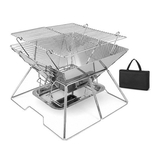 Portable folding fire pit - folding,