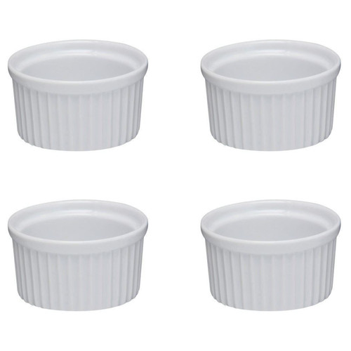 White ceramic ramekins 9cm - white,