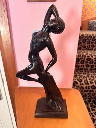 Vintage art deco bronze - art, lady
