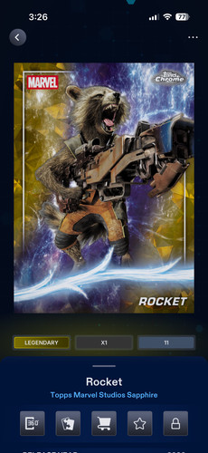 Marvel topps digital rocket - -,