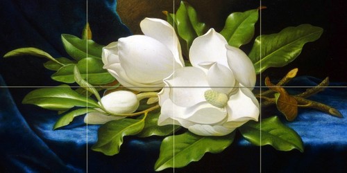 Giant magnolias flower tile - magnolias,
