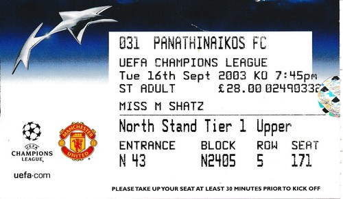 Ticket manchester united - manchester, v