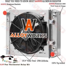 3Row Radiator Shroud Fan For 89-94 Land Rover Defender 200TDI Discovery 1 2.5