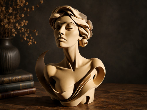 Abstract female bust - bust, sculpture