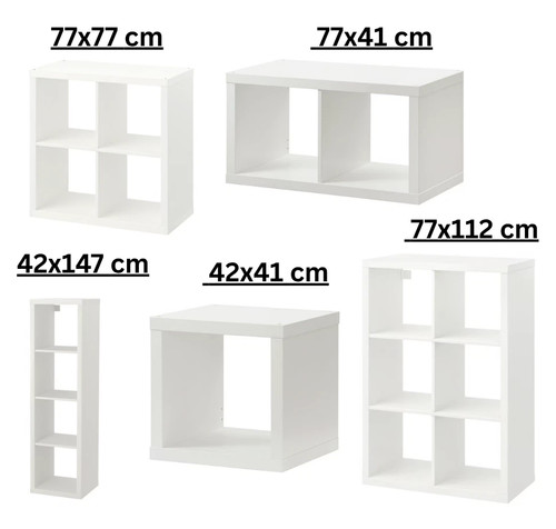 Ikea kallax white shelving - ,