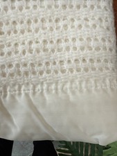 Vintage Blanket Witnedown Witney Cream Cellular Honeycomb Size 70x100” New