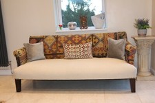 Designer Andrew martin hand woven Kilim fabric sofa