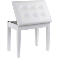 New (2nd) Piano Stool Dressing Table Stool Storage Compartment White