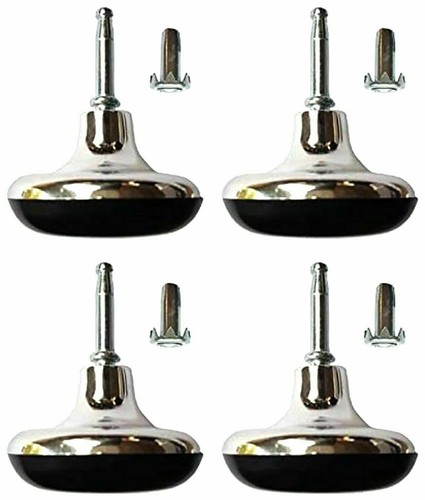 Chrome feet leg gliders - 8x,