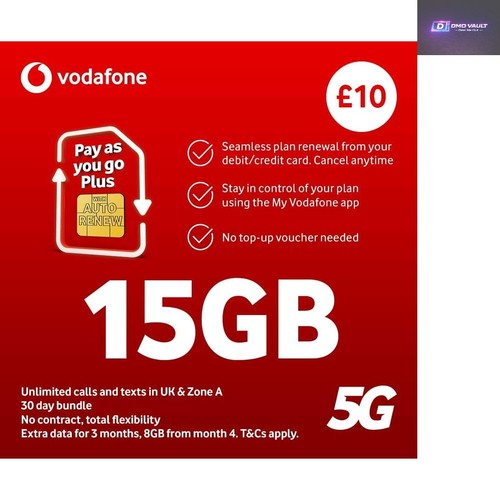Vodafone 15gb pay you go - vodafone,