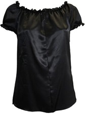 Dressy Plain Black Satin Gypsy