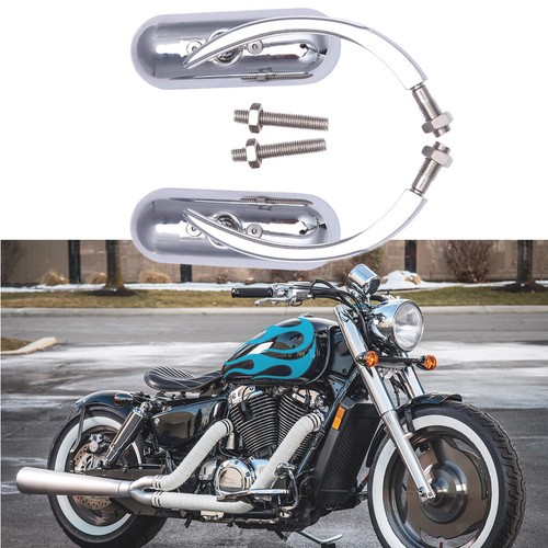 Chrome motorcycle oval mirrors - motorcycle,