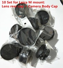 10 x M Mount Lens Rear Cap Back Cover with Camera Body Cap Cover Set for Leica M